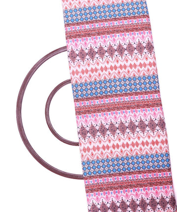 multicolor traditional pattern crepe fabric